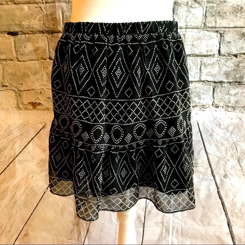 Madewell Black Georgette Skirt Sz Small
